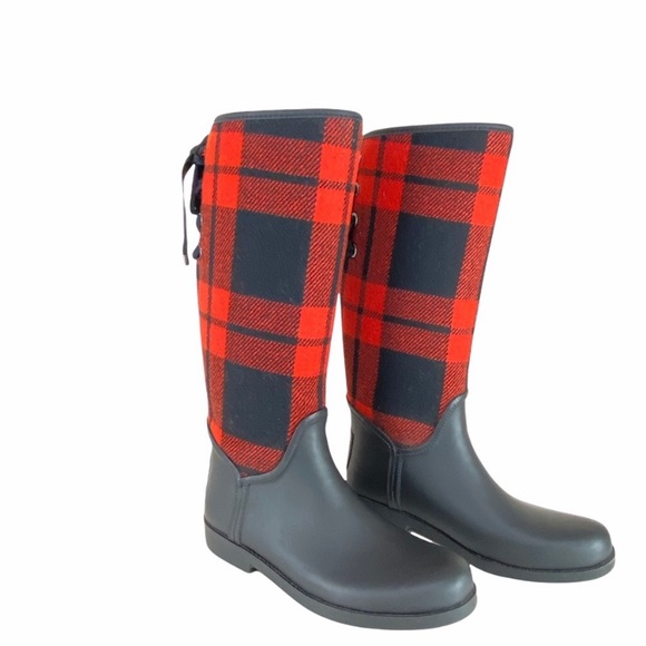 Coach Plaid Buffalo Plaid Rainboots